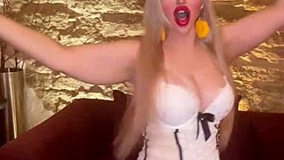 The music goddess dances seductively