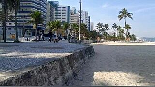 farol na praia with african milf's big pussy lips and natural tits 😍