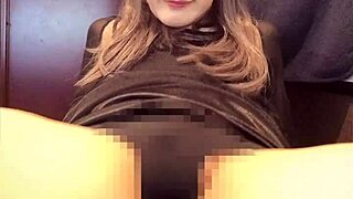 Beautiful shemale masturbates in private