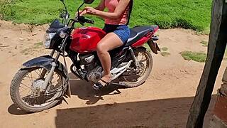 This delicious brunette teases her audience with seductive moves