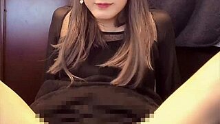 Beautiful shemale masturbates in private