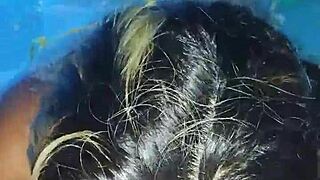 Puta Mexicana Mamando Verga En La Piscina Sin Miedo Ser Vista Por Los Vecinos