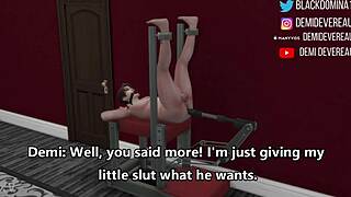 Ebony domina tells whore, 'You want spanking and anal? Take it hard!' Assfucking follows.