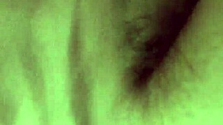 Hairy pussy drips in solo orgasm close-up