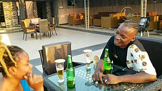 Ebony sex goddess meets naija pornstar in exclusive bar for maximum fun 😍