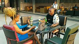 Ebony sex goddess meets naija pornstar in exclusive bar for maximum fun 😍