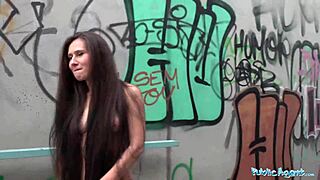 public agent lara fox in a reality scene with long hair