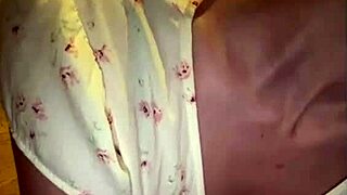 stepmother in beautiful short white dress with big tits outdoors