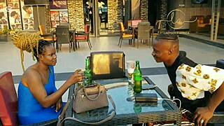 Ebony sex goddess meets naija pornstar in exclusive bar for maximum fun 😍