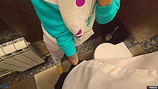 teacher cum in my panties in the school toilet