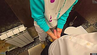 teacher cum in my panties in the school toilet