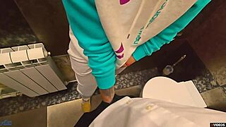 teacher cum in my panties in the school toilet