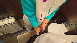 teacher cum in my panties in the school toilet