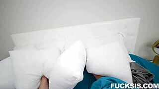 Petite teen 18+ step sis rips condom for blowjob