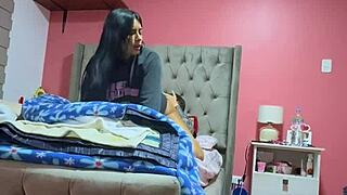 teen latina masturbates and fingers in homemade cowgirl fun with me