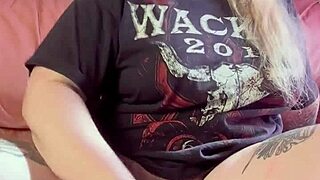 Girl, are you moaning to orgasm with huge dildo?