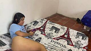 french blonde babe swallows cum while husband leaves, first time thrill.