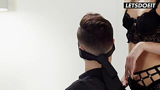 Irina and Candee share cock after lesbian passion