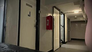 tanned exhibitionist strokes his hairy big cock publicly, moaning loudly as he cums almost caught by amateurs