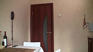 Teen in maid outfit begs daddy for quickie fucking in cowgirl position!