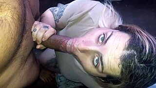 She loves sucking her boyfriend's cock in eye shot view