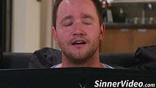 Stepmom Catches Stepson Jerking Off and Helps Him Out Gladly