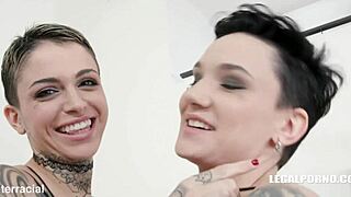 Leigh Raven & Nikki Hearts First Time Play With Real Lesbian Couple