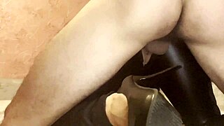 brunette in latex moans, fuck my ass harder