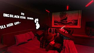 stretching femboy with big black cock!