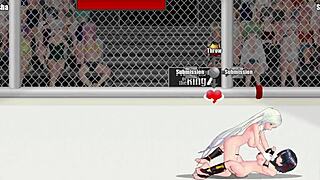 Princess Natasha fights Sayuri in lesbian wrestling match on street