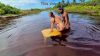 Adventurous couple caught in mangrove area