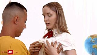 Polly Yang's English lesson turns hardcore with anal doggystyle and blowjob