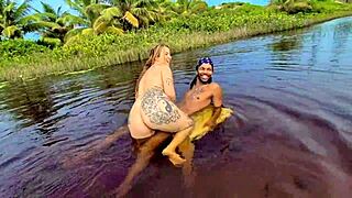 Adventurous couple caught in mangrove area