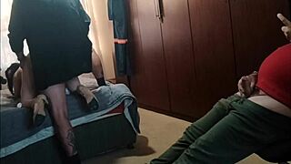 My stepdad and his friend visit me together