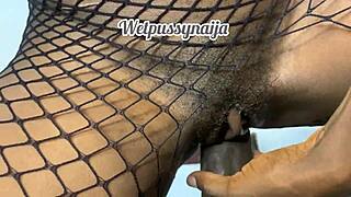 Wetpussynaija Rides Huge Black Dick Cowgirl