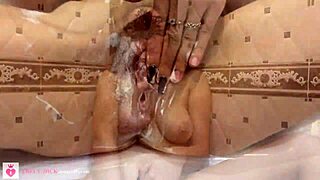 close up pussy shaving on beautiful blonde with natural tits, pov style
