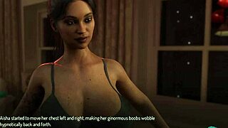 college milf bound in roleplay game with big voluptuous boobs