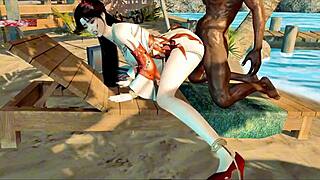 Hou Ling Er awakens with big black cock creampie in 3D hentai