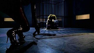 catwoman threesome in the cage