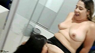 Lesbian kisses lead to intense oral on wet pussies.