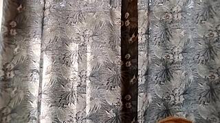 On The Balcony Looking At The Hot Neighbor