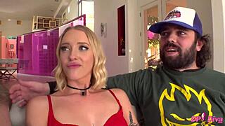 Marilyn Johnson Gets Stuffed In Airtight Double Penetration With Ball Licking And Deepthroat.