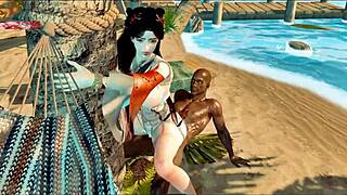 Hou Ling Er awakens with big black cock creampie in 3D hentai