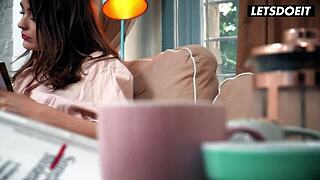 I watch lana roy and alya stark relax with lesbian fucking in their mansion