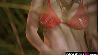 hey, inked teen elizabeth marxs shows massive tits in tropical forest