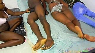 Everyone woke up to join the sweet fuck with big black cock!