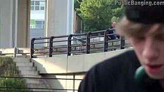 Cum On Alexis Crystal Face In Public Threesome By A Railroad