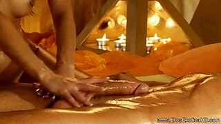 i'm touchin the cock during hard massage