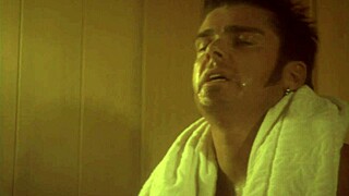 stephanie tripp feels intense pleasure as her hairy pussy gets pounded in sauna, leading to facial and swallow