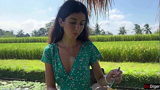 Cumwalk in public cafe eating pasta carbonara with sperm on face.